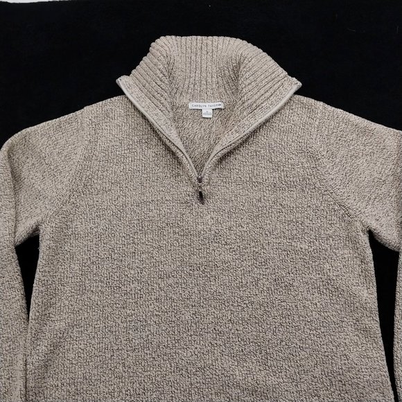 Carolyn‎ Taylor Sweater Size XL Brown Partial Zip Turtle Neck #1260 - Picture 7 of 13